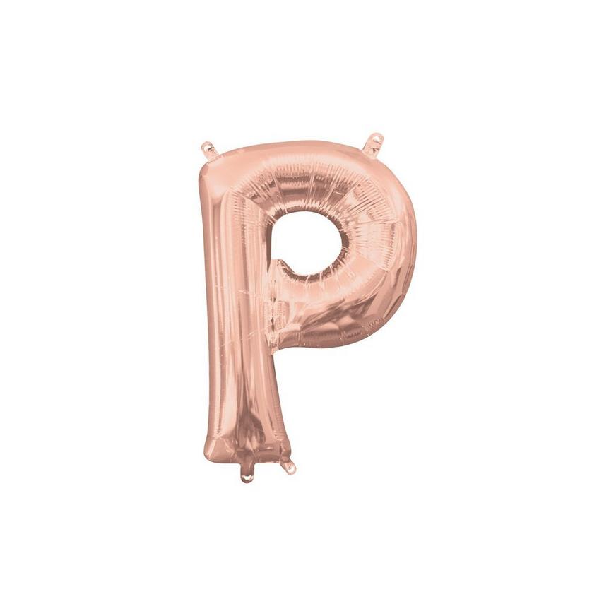 13in Air-Filled Rose Gold Letter Balloon (P)